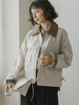 「Barbour（バブアー）のアイテム（ジャケット/アウター）」を使った、NA♡さん（レディース・165cm）の春コーディネート