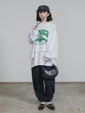 「Chick（チック）のアイテム（キャップ）」を使った、NA♡さん（レディース・165cm）の秋コーディネート
