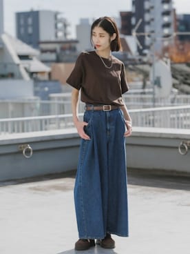 「GILDAN（ギルダン）のアイテム」を使った、NA♡さん（レディース・165cm）の夏コーディネート
