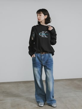 「Calvin Klein（カルバン・クライン）のアイテム」を使った、NA♡さん（レディース・165cm）の春コーディネート