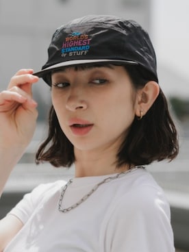 「POLeR（ポーラー）のアイテム（キャップ）」を使った、NA♡さん（レディース・165cm）の春コーディネート