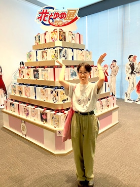 「アイテム（レインシューズ）」を使った、姫路 加菜子さん（レディース・151cm）の秋コーディネート