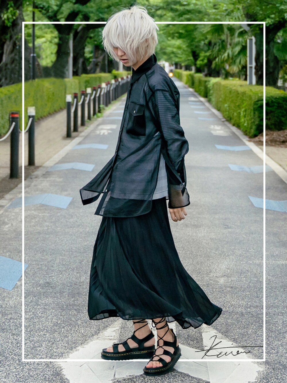 LOVELESS（ラブレス）の「シアーシャンブレーワイドシャツ
