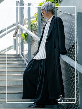 「Yohji Yamamoto（ヨウジヤマモト）のアイテム（ジャケット/アウター）」を使った、hakuhatsukunさん（メンズ・171cm）の春コーディネート