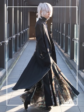 「Yohji Yamamoto（ヨウジヤマモト）のアイテム（ジャケット/アウター）」を使った、hakuhatsukunさん（メンズ・171cm）の冬コーディネート