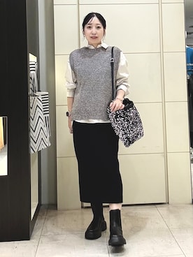 「UNTITLED（アンタイトル）のアイテム」を使った、moricoさん（レディース・154cm）の秋コーディネート