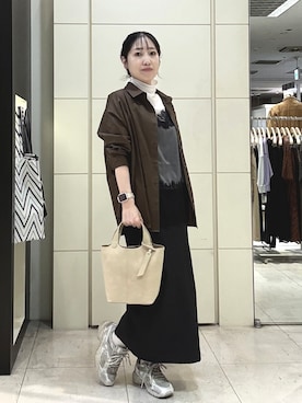 「UNTITLED（アンタイトル）のアイテム（スカート）」を使った、moricoさん（レディース・154cm）の秋コーディネート