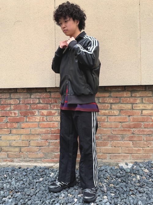 90sオルタナティブスポーツ長袖ストライプ ワッフル ティー / ロンT