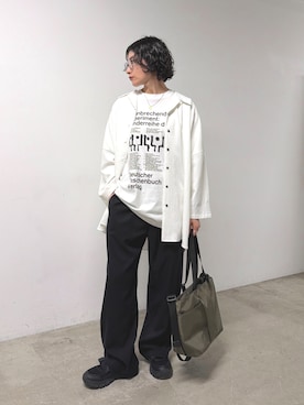 「ear PAPILLONNER（イアパピヨネ）のアイテム」を使った、saecouchiさん（レディース・163cm）の夏コーディネート