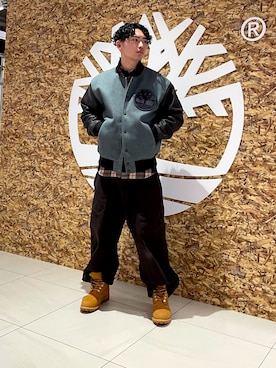 「Timberland（ティンバーランド）の【TOKYO DESIGN COLLECTIVE】ベイカー パンツ ユニセックス（その他パンツ）」を使った、tbl9517さん（メンズ・175cm）の秋コーディネート