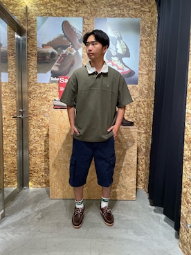 「アイテム（モカシン/デッキシューズ）」を使った、tbl9517さん（メンズ・177cm）の夏コーディネート