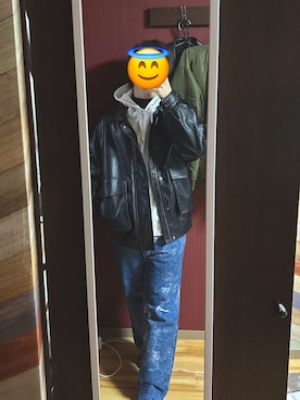 「coen（コーエン）のアイテム」を使った、  Rui-minaseさん（メンズ・165cm）の冬コーディネート