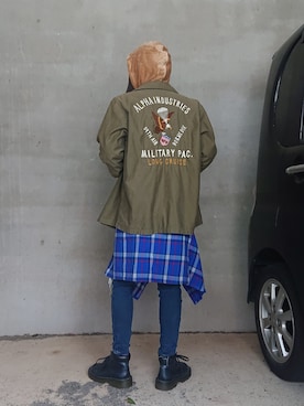 もるごーんさんの（Alpha Industries | アルファインダストリーズ）を使ったコーディネート