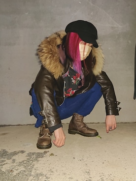 「MA（エムエー）のアイテム」を使った、もるごーんさん（レディース・158cm）の冬コーディネート