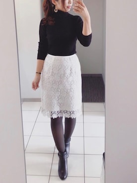 「アイテム（タイツ/ストッキング）」を使った、ミキ3さん（レディース・163cm・20代）の冬コーディネート
