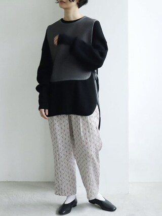 yuni（ユニ ）の「ネパールハンドニット アランショートベスト（ベスト