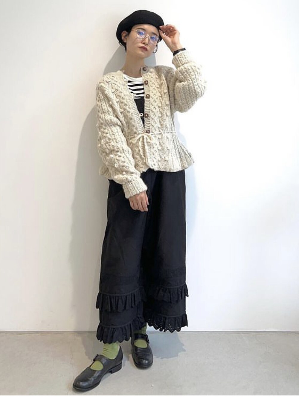 yuni（ユニ ）の「ネパールハンドニット over sizedプルオーバー