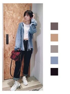 「sweesa（スウィーサ）のアイテム」を使った、Ayumiさん（レディース・162cm）の春コーディネート