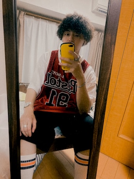 「SPINNS(スピンズ)のアイテム(タンクトップ)」を使った、 siiyaさん(メンズ・165cm)の夏コーディネート