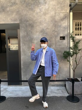 「roots（ルーツ）のアイテム」を使った、LEANさん（メンズ・165cm）の冬コーディネート