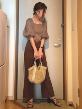 「Simplicite（サンプリシテ）のアイテム（シューズ）」を使った、hikariさん（レディース・162cm）の夏コーディネート