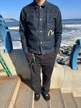 「COMME CA ISM（コムサイズム）のアイテム」を使った、yu-sukeさん（メンズ・188cm）の春コーディネート