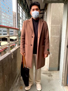 「アイテム（その他シューズ、ホワイト系）」を使った、willy0923さん（メンズ・170cm）の冬コーディネート