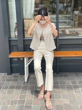 「mood for a day（ムードフォーアデイ）のアイテム」を使った、　　　𝘆𝘂𝘂さん（レディース・152cm）の夏コーディネート