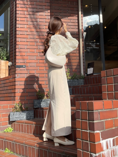 シモーネロシャ　パフスリーブブラウス　UK6 Simone Rocha パフスリーブ ブラウス UK6 ライトブルー フラワー