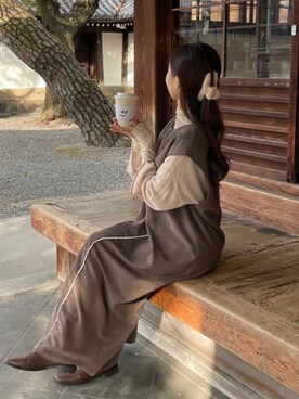 「mood for a day（ムードフォーアデイ）のアイテム」を使った、　　　𝘆𝘂𝘂さん（レディース・152cm）の秋コーディネート