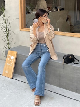 「mood for a day（ムードフォーアデイ）のアイテム」を使った、　　　𝘆𝘂𝘂さん（レディース・152cm）の秋コーディネート