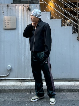 「Needles（ニードルス）のアイテム」を使った、ikumi901さん（メンズ・169cm）の冬コーディネート