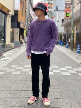 「CPH（シーピーエイチ）のアイテム（帽子）」を使った、ikumi901さん（メンズ・169cm）の秋コーディネート
