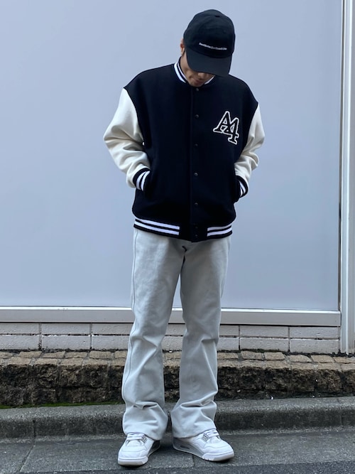【お値下げ】COACH スタジャン グレー/ホワイト COACH（コーチ）の「ヴァーシティ ジャケット（スタジャン