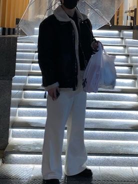 「Dr. Martens（ドクターマーチン）のDr.Martens / ドクターマーチン 1461 3EYE GIBSON SHOE 3ホール ギブソン シューズ ブーツ（ブーツ）」を使った、minさん（メンズ・171cm）の秋コーディネート