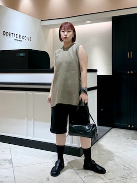 「ODETTE E ODILE（オデットエオディール）のアイテム」を使った、藤井　オデット エ オディール スタッフさん（レディース・155cm）の春コーディネート