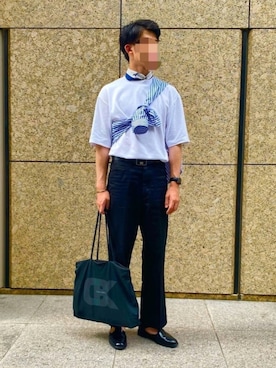 「CELINE（セリーヌ）のアイテム（財布/小物）」を使った、coronさん（メンズ・183cm）の夏コーディネート