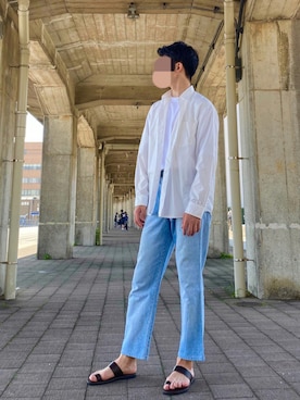 「Steven Alan（スティーブンアラン）のアイテム（サンダル）」を使った、coronさん（メンズ・183cm）の夏コーディネート