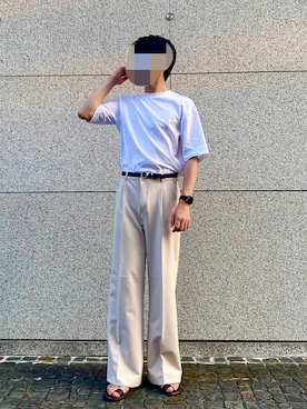 「Steven Alan（スティーブンアラン）のアイテム（サンダル）」を使った、coronさん（メンズ・183cm）の夏コーディネート