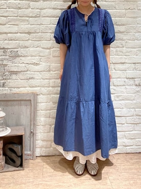 「TSUHARU by Samansa Mos2（ツハルバイサマンサモスモス）のアイテム（サンダル）」を使った、Makoさん（レディース・159cm）の夏コーディネート