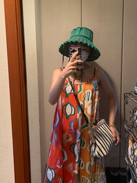 「チャイハネ（チャイハネ）のアイテム（ワンピース/ドレス）」を使った、Yuiri  Furukawa さん（レディース・155cm）の夏コーディネート