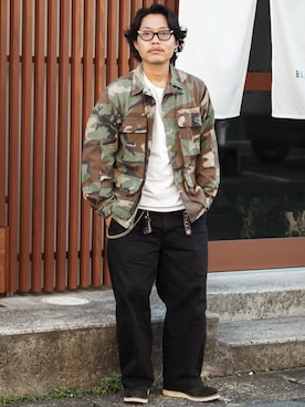 「アイテム（チノパンツ）」を使った、UTさん（メンズ・165cm）の冬コーディネート