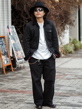 「Wrangler（ラングラー）のアイテム（ブルゾン）」を使った、UTさん（メンズ・165cm）の春コーディネート