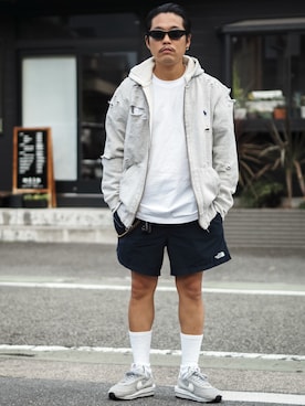 「アイテム（パーカー）」を使った、UTさん（メンズ・165cm）の秋コーディネート