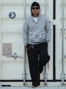 「アイテム（チノパンツ）」を使った、UTさん（メンズ・165cm）の冬コーディネート