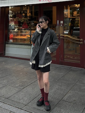 「loin nuit（ロワンニュイ）のアイテム」を使った、sayakaさん（レディース・162cm）の秋コーディネート