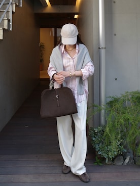 「Doux archives（ドゥアルシーヴ）のアイテム」を使った、sayakaさん（レディース・162cm）の春コーディネート