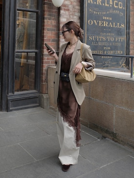 「KOBE LETTUCE（コウベレタス）のアイテム」を使った、sayakaさん（レディース・162cm）の春コーディネート