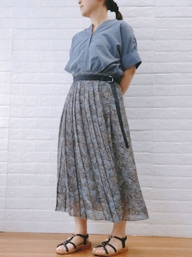 「BELLUNA PLUS（ベルーナ）のアイテム」を使った、SAIさん（レディース・153cm）の夏コーディネート