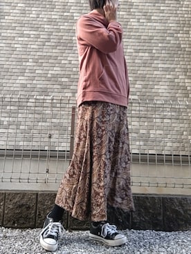 「BELLUNA（ベルーナ）のアイテム（スカート）」を使った、SAIさん（レディース・153cm）の秋コーディネート